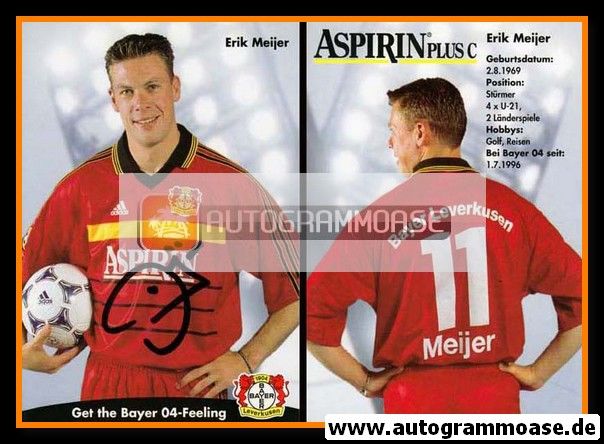 Autogramm Fussball | Bayer Leverkusen | 1998 | Erik MEIJER