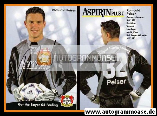 Autogramm Fussball | Bayer Leverkusen | 1998 | Romuald PEISER