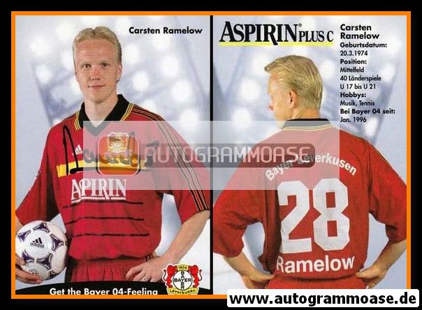 Autogramm Fussball | Bayer Leverkusen | 1998 | Carsten RAMELOW
