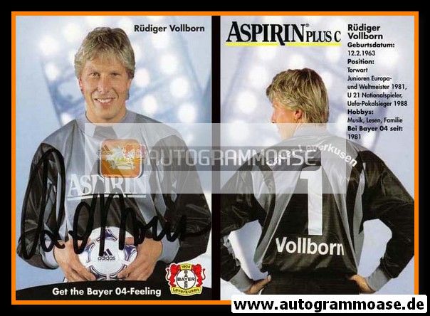 Autogramm Fussball | Bayer Leverkusen | 1998 | Rüdiger VOLLBORN