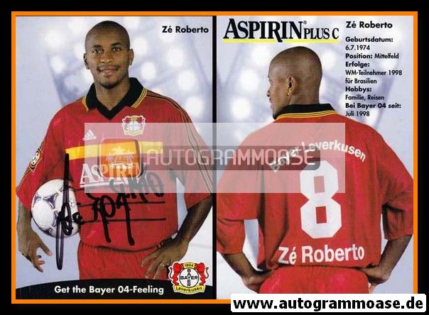 Autogramm Fussball | Bayer Leverkusen | 1998 | Ze ROBERTO 