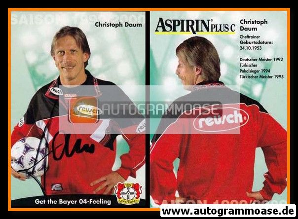 Autogramm Fussball | Bayer Leverkusen | 1999 | Christoph DAUM
