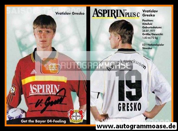 Autogramm Fussball | Bayer Leverkusen | 1999 | Vratislav GRESKO