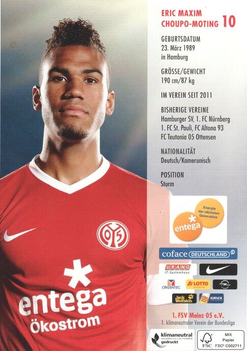 Autogramm Fussball | FSV Mainz 05 | 2012 | Eric Maxim CHOUPO-MOTING