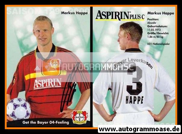 Autogramm Fussball | Bayer Leverkusen | 1999 | Markus HAPPE