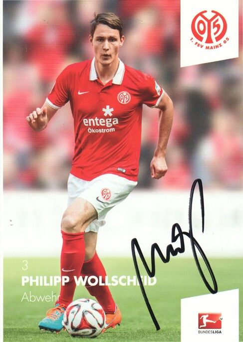 Autogramm Fussball | FSV Mainz 05 | 2014 | Philipp WOLLSCHEID