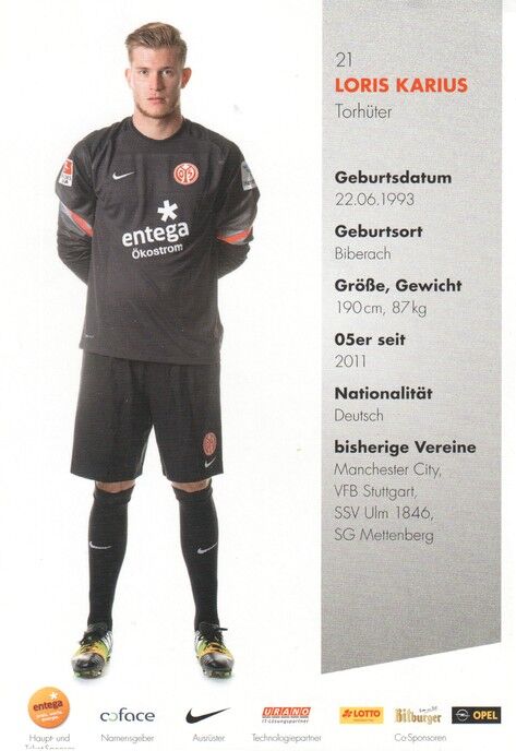 Autogramm Fussball | FSV Mainz 05 | 2014 | Loris KARIUS