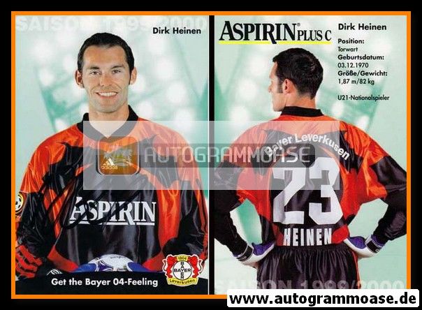 Autogramm Fussball | Bayer Leverkusen | 1999 | Dirk HEINEN