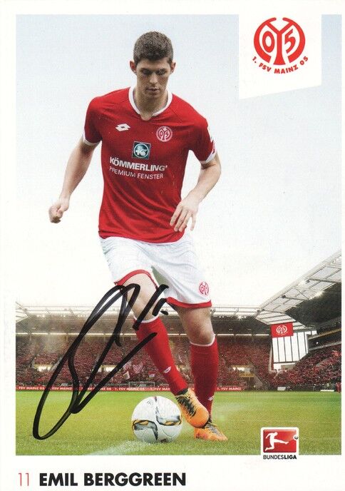 Autogramm Fussball | FSV Mainz 05 | 2015 | Emil BERGGREEN