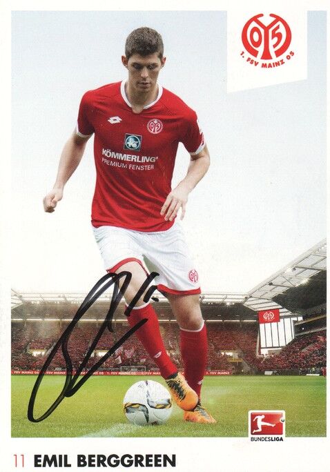 Autogramm Fussball | FSV Mainz 05 | 2015 | Emil BERGGREEN