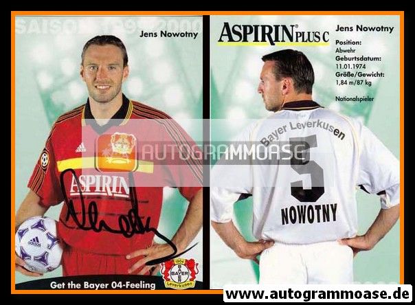 Autogramm Fussball | Bayer Leverkusen | 1999 | Jens NOWOTNY