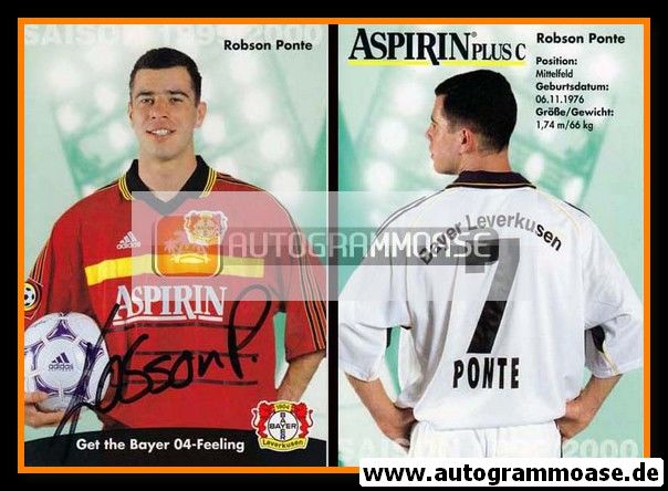 Autogramm Fussball | Bayer Leverkusen | 1999 | Robson PONTE