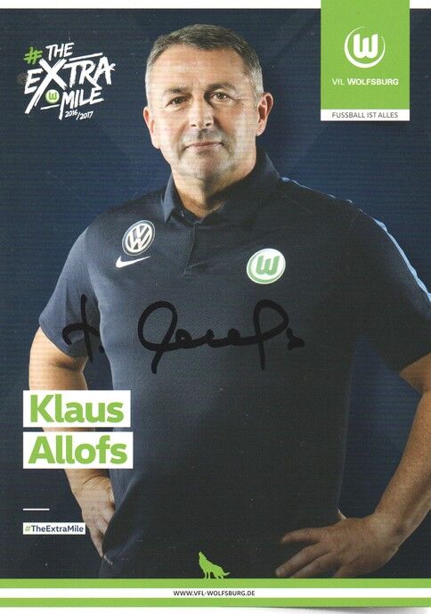 Autogramm Fussball | VfL Wolfsburg | 2016 | Klaus ALLOFS