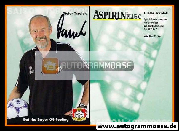 Autogramm Fussball | Bayer Leverkusen | 1999 | Dieter TRZOLEK