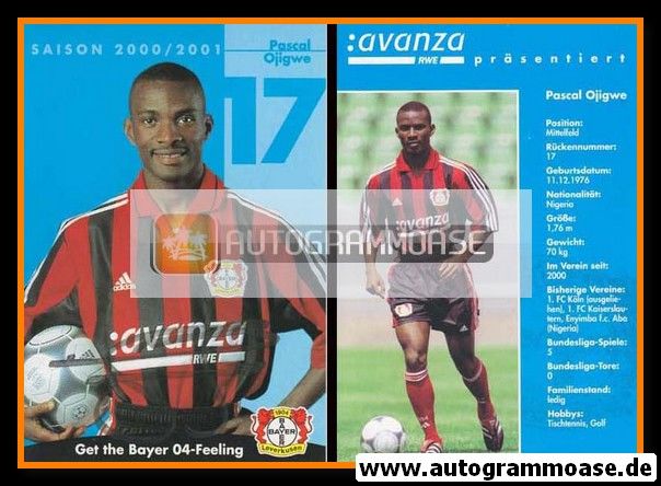 Autogramm Fussball | Bayer Leverkusen | 2000 | Pascal OJIGWE