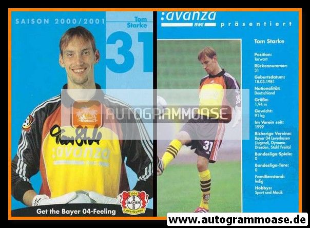 Autogramm Fussball | Bayer Leverkusen | 2000 | Tom STARKE