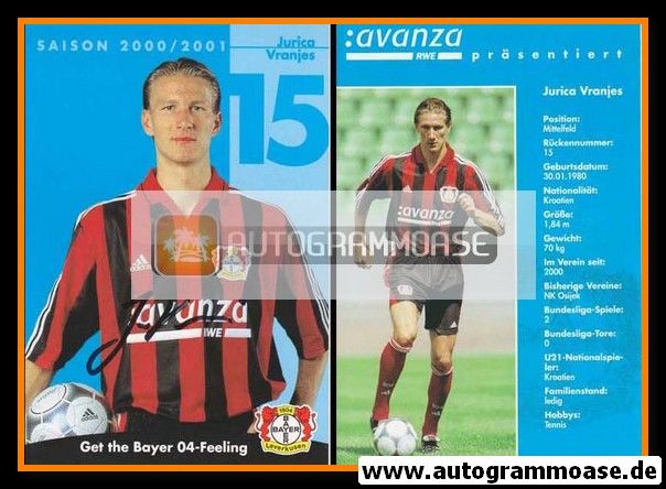 Autogramm Fussball | Bayer Leverkusen | 2000 | Jurica VRANJES