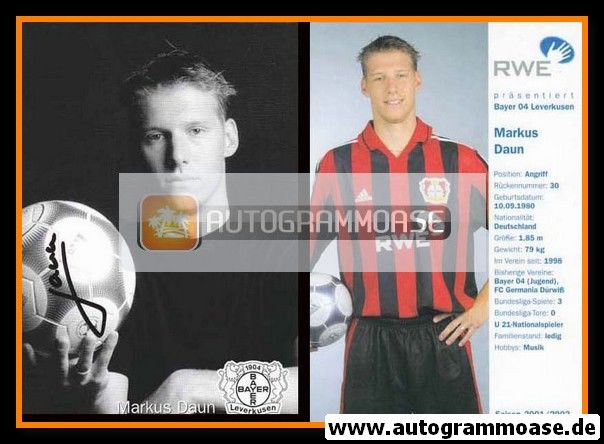 Autogramm Fussball | Bayer Leverkusen | 2001 | Markus DAUN