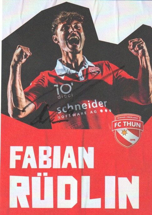 Autogramm Fussball | FC Thun | 2022 | Fabian RÜDLIN