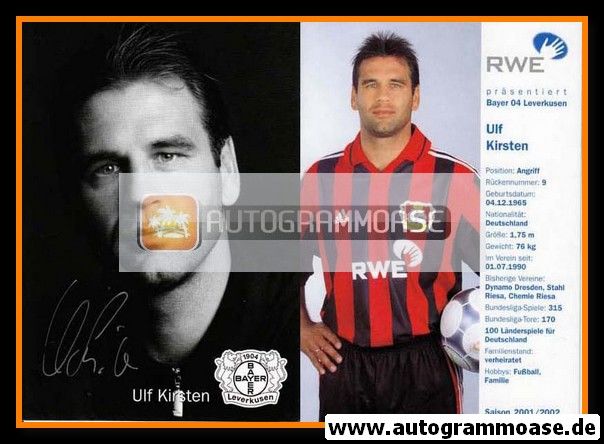 Autogramm Fussball | Bayer Leverkusen | 2001 | Ulf KIRSTEN