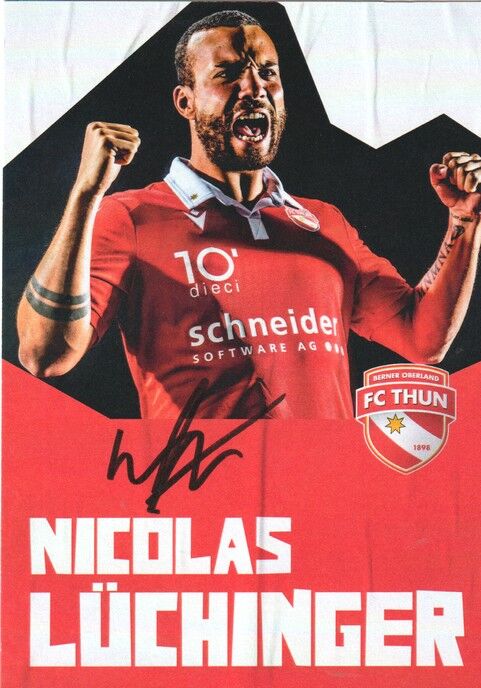 Autogramm Fussball | FC Thun | 2022 | Nicolas LÜCHINGER