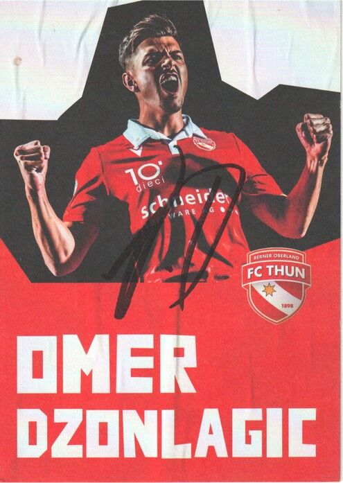 Autogramm Fussball | FC Thun | 2022 | Omer DZONLAGIC