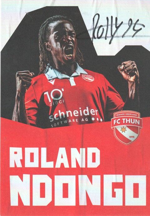 Autogramm Fussball | FC Thun | 2022 | Roland NDONGO