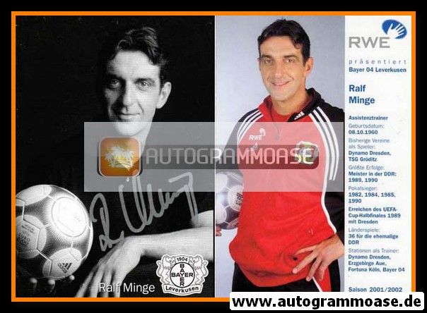 Autogramm Fussball | Bayer Leverkusen | 2001 | Ralf MINGE