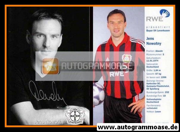 Autogramm Fussball | Bayer Leverkusen | 2001 | Jens NOWOTNY