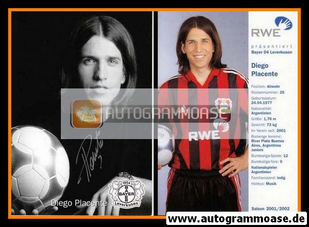 Autogramm Fussball | Bayer Leverkusen | 2001 | Diego PLACENTE