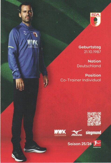 Autogramm Fussball | FC Augsburg | 2025 | David BINDER