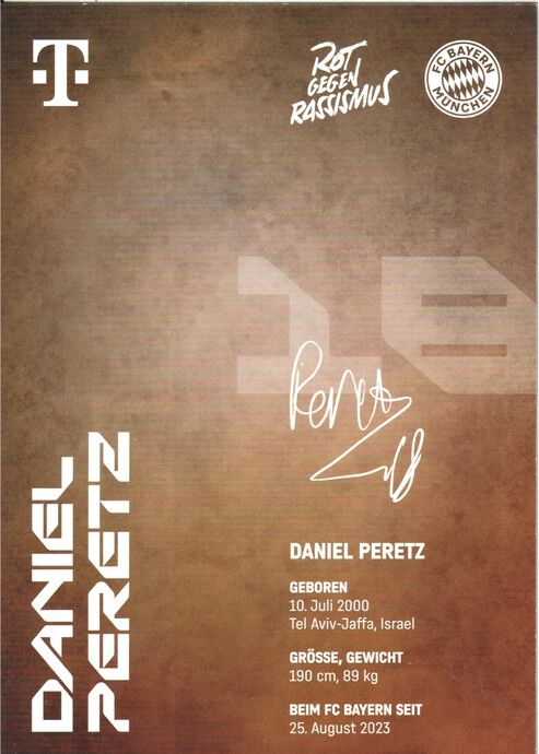 Autogramm Fussball | FC Bayern München | 2024 | Daniel PERETZ