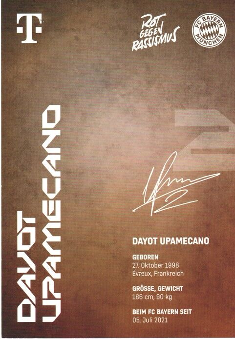 Autogramm Fussball | FC Bayern München | 2024 | Dayot UPAMECANO