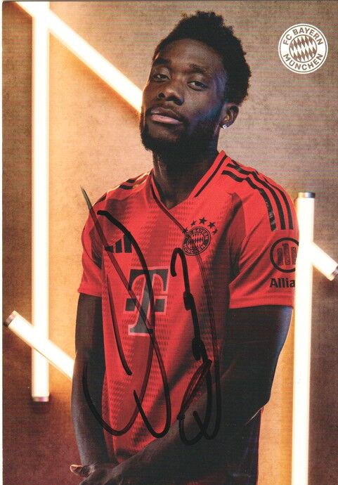 Autogramm Fussball | FC Bayern München | 2024 | Alphonso DAVIES