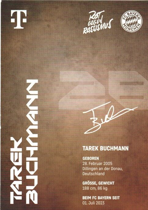 Autogramm Fussball | FC Bayern München | 2024 | Tarek BUCHMANN