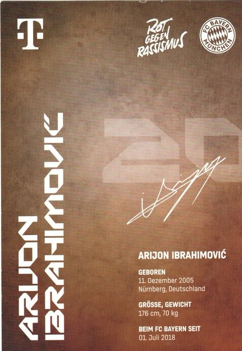 Autogramm Fussball | FC Bayern München | 2024 | Arijon IBRAHIMOVIC