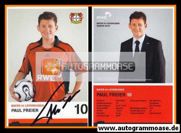 Autogramm Fussball | Bayer Leverkusen | 2006 | Paul FREIER