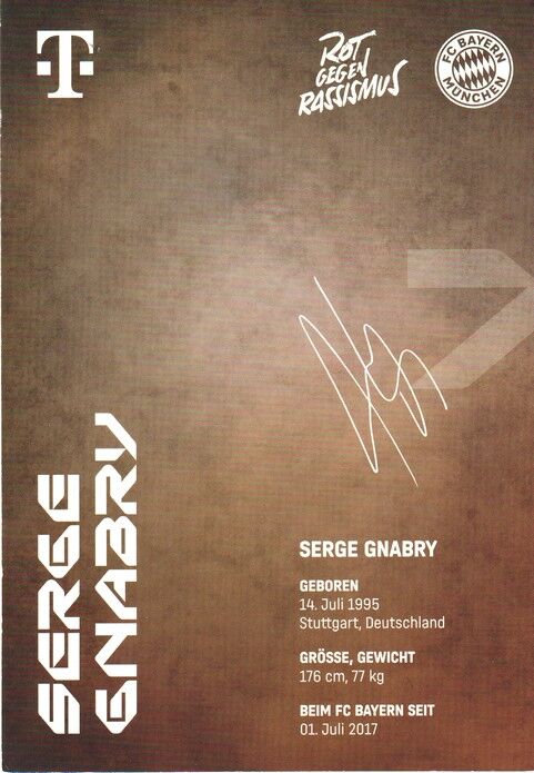 Autogramm Fussball | FC Bayern München | 2024 | Serge GNABRY