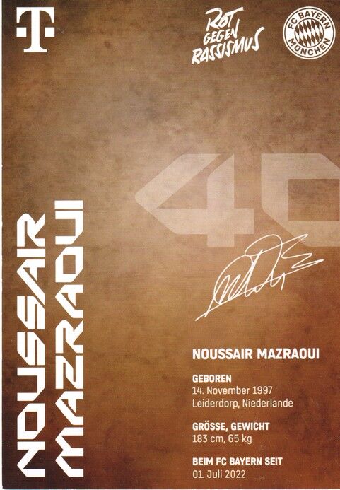 Autogramm Fussball | FC Bayern München | 2024 | Noussair MAZRAOUI