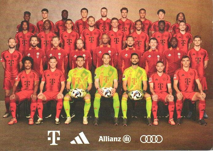 Mannschaftskarte Fussball | FC Bayern München | 2024