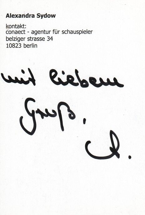 Autogramm Schauspieler | Alexandra SYDOW | 2000er (Portrait Color conaect)