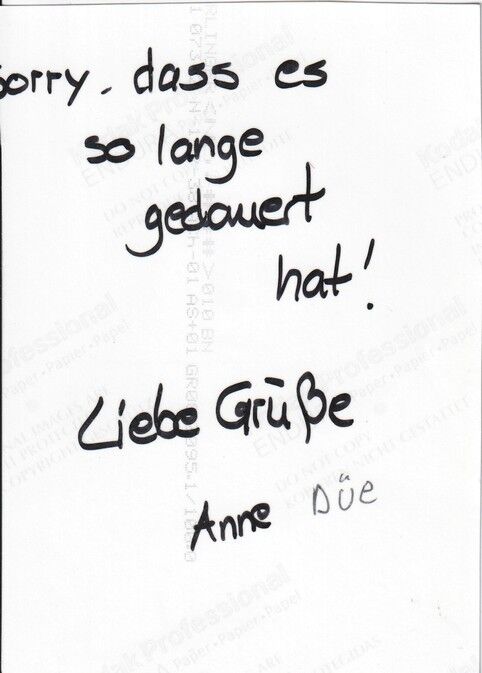 Autogramm Schauspieler | Anne DÜE | 2000er Foto (Portrait SW)