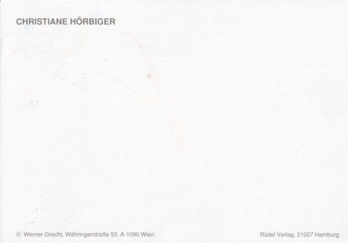 Autogramm Schauspieler | Christiane HÖRBIGER | 2000er (Portrait Color Rüdel) Grecht