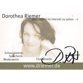 Autogramm Schauspieler | Dorothea RIEMER | 2000 (Portrait SW Ott)