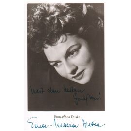 Autogramm Film / Klassik | Erna-Maria DUSKE | 1950er (Portrait SW Rüdel) Clausen