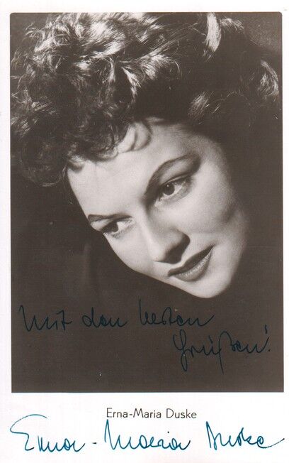 Autogramm Film / Klassik | Erna-Maria DUSKE | 1950er (Portrait SW Rüdel) Clausen