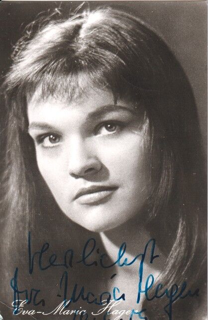 Autogramm Schauspieler | Eva-Maria HAGEN | 1960er (Portrait SW Progress) Kiesling