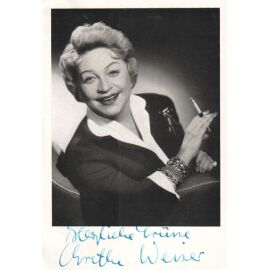 Autogramm Schauspieler | Grethe WEISER | 1960er (Portrait SW Zigarette) Wesel