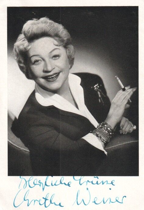 Autogramm Schauspieler | Grethe WEISER | 1960er (Portrait SW Zigarette) Wesel