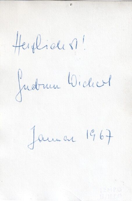 Autogramm Schauspieler | Gudrun WICHERT | 1960er (Portrait SW)